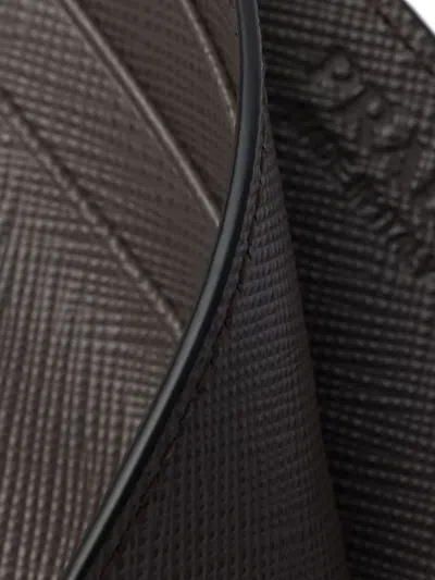 Prada Textured Cardholder In Gray