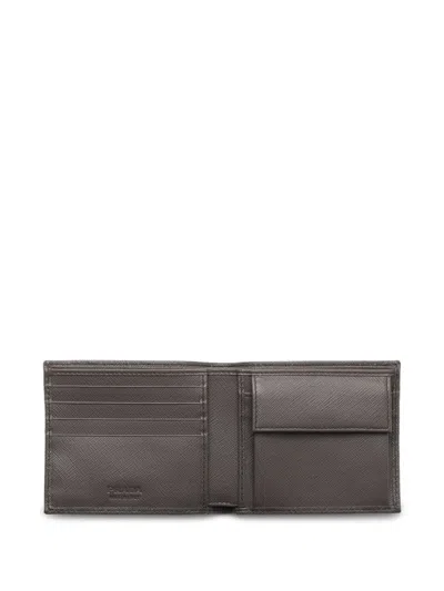 Prada Saffiano Leather Wallet With Coin Purse