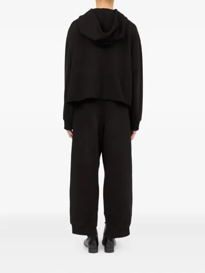 Mm6 Maison Margiela Mm6 By Maison Margiela Relaxed-fit Cotton Hoodie With Adjustable Drawstring In Black