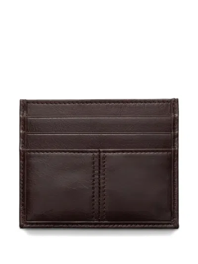 Prada Re-nylon And Leather Card Holder In Brown