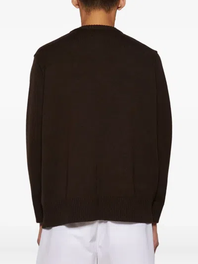 Bode Merino Sweater In Brown