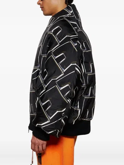 Rrr123 Abstract-pattern Print Jacket In Black