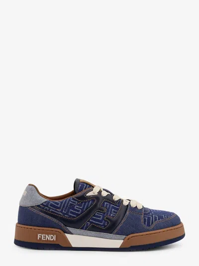 Fendi Match Jacquard Ff Sneaker Blue In Multi