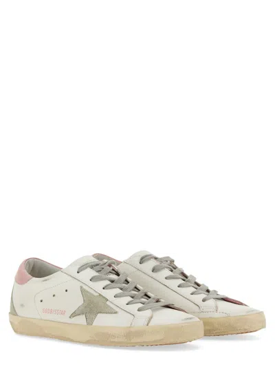 Golden Goose Super-star Leather Upper And Heel Suede Star And Spur Cream Sole In Multi