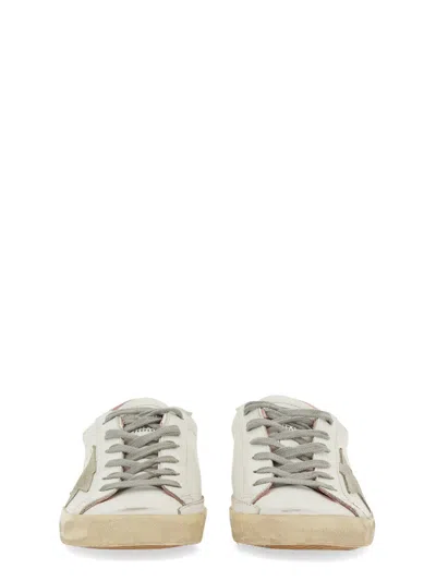Golden Goose Super-star Leather Upper And Heel Suede Star And Spur Cream Sole In Multi