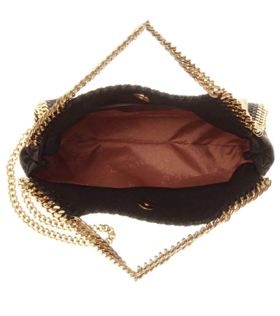 Shop Stella Mccartney Mini Falabella Shaggy Deer Shoulder Bag In Llack