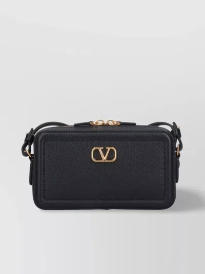 Valentino Garavani Altime Zippered Shoulder Bag In Black