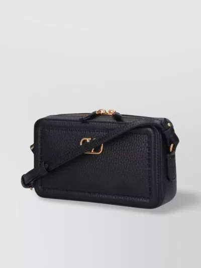 Valentino Garavani Altime Zippered Shoulder Bag In Black