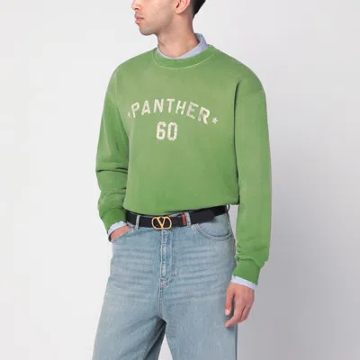 Valentino Cotton S Graphic Print Sweater In Green