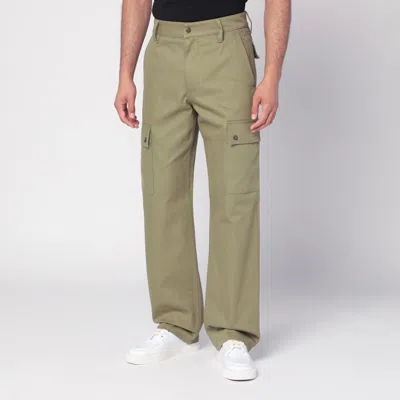 Burberry Straight-leg Garment-dyed Cotton-twill Cargo Trousers In Heron