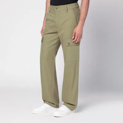 Burberry Straight-leg Garment-dyed Cotton-twill Cargo Trousers In Heron