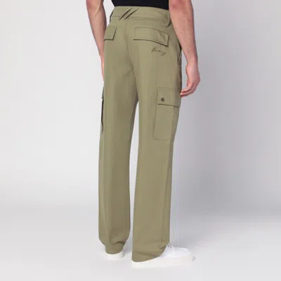 Burberry Straight-leg Garment-dyed Cotton-twill Cargo Trousers In Heron