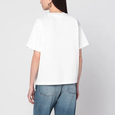 Bottega Veneta Pocket Detail Crew Neck Short Sleeve Top In White