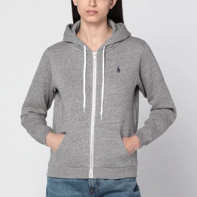 Polo Ralph Lauren Grey Zip-up Sweatshirt In Cotton Blend In Gray