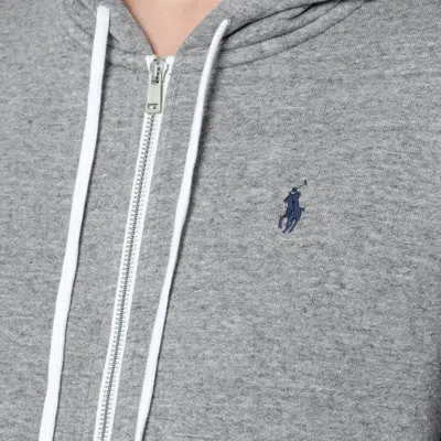 Polo Ralph Lauren Grey Zip-up Sweatshirt In Cotton Blend In Gray