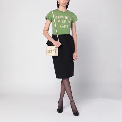 Valentino Panther Lady T-shirt In Green