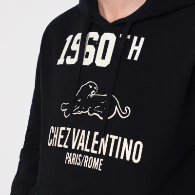 Valentino Garavani Hoodie With Logo Print In Black