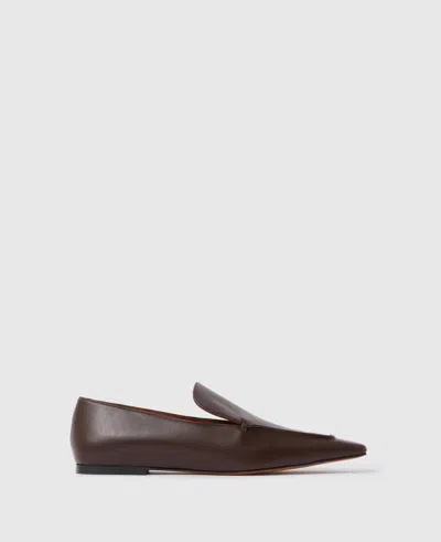 Stella Mccartney Pointed-toe Slip-on Loafer In Brown