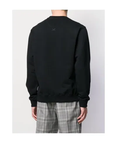 Kenzo Logo Cotton Pullover In Black