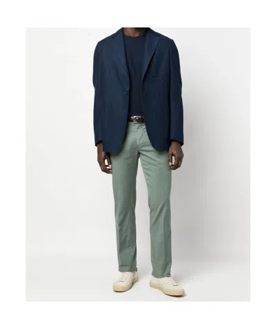 Herno Emporio Armani Pinstripe Single-breasted Blazer Jacket In Multi