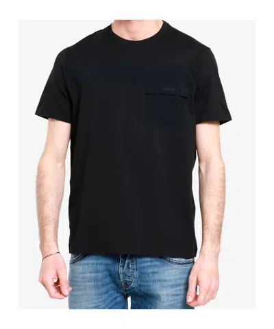 Herno Logo-debossed T-shirt In Black