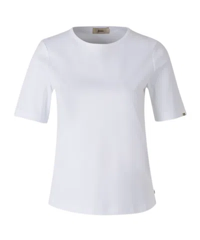 Herno Structured Short-sleeve Top In White