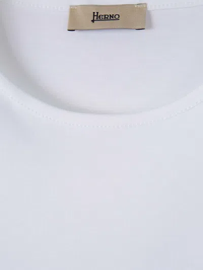 Herno Structured Short-sleeve Top In White