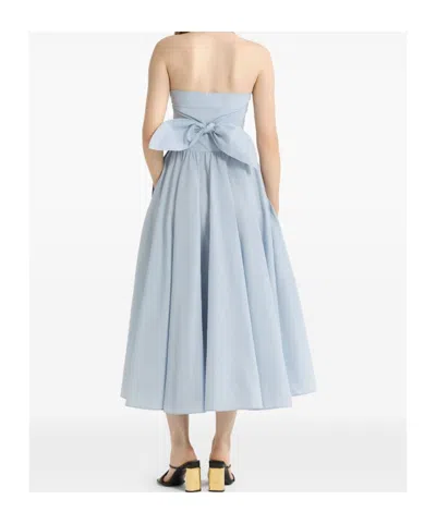 Patou Dress Knee Length Halter Neck In Blue