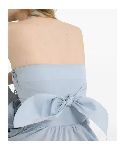 Patou Dress Knee Length Halter Neck In Blue