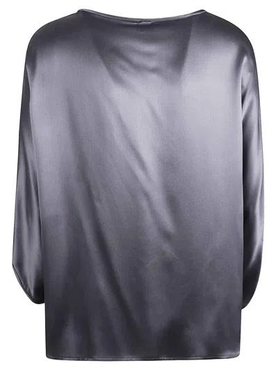 Eleventy Crew Neck Top In Metallic