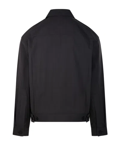 Studio Nicholson Black Denim Jacket In Black