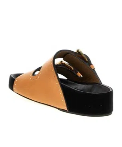 Isabel Marant Lennyo Open-toe Slides In Brown