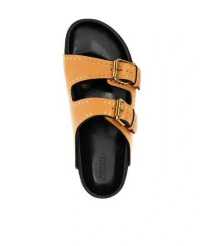 Isabel Marant Lennyo Open-toe Slides In Brown