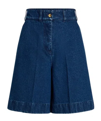 Patou Women's Denim Bermuda Shorts In Blue