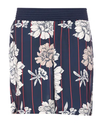 Liu •jo Elastic Waist Shorts In Blue