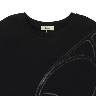 Herno Printed Graphic T-shirt In Black