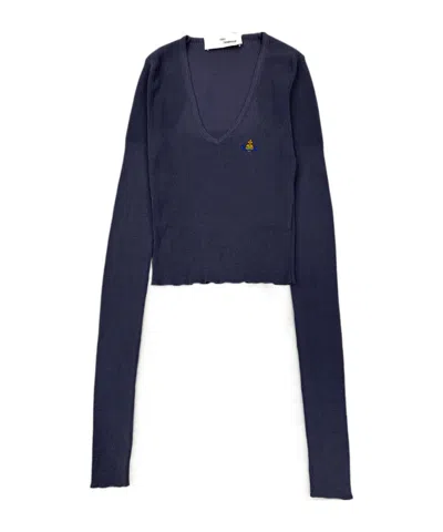 Vivienne Westwood Long-sleeved Sweater In Blue