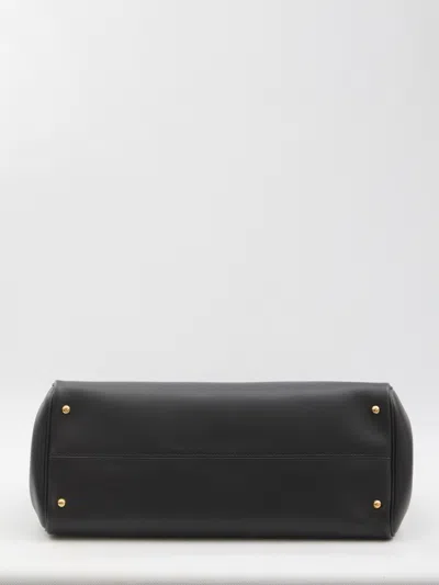 Dolce & Gabbana My Sicily Leather Handbag In Black