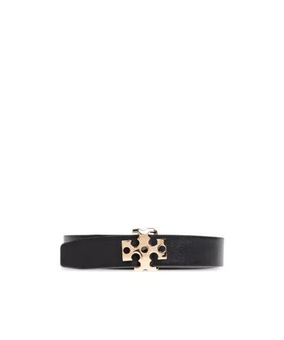 Tory Burch Double-sided Leather Belt In Black