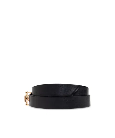 Tory Burch Double-sided Leather Belt In Black