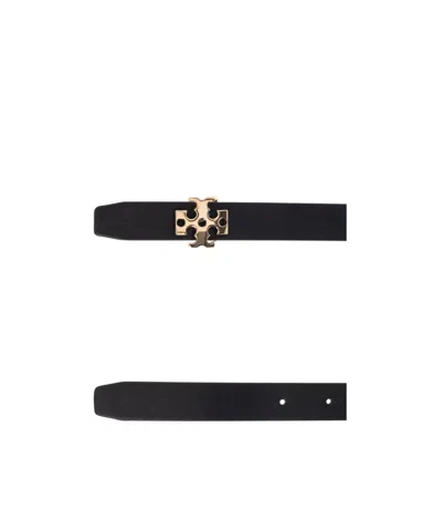 Tory Burch Double-sided Leather Belt In Black