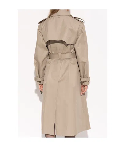 Alexander Mcqueen Alexander Mc Queen Beige Cotton Trench Coat In Nude