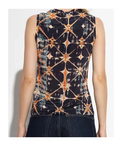 Ulla Johnson Ines Printed Sleeveless Top In Black