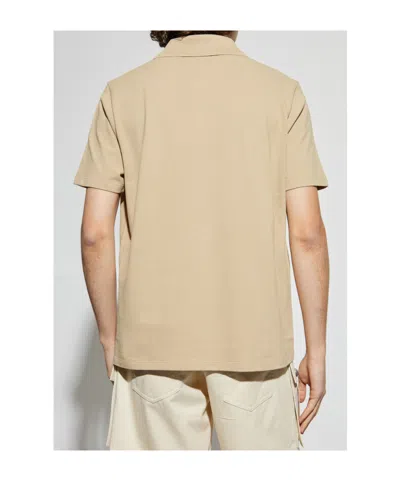 Balmain Embroidered Logo Polo Shirt In Brown