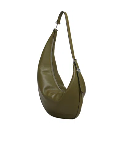 Marni Small Curved Shoulder Bag In Green