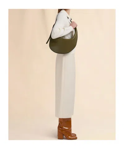 Marni Small Curved Shoulder Bag In Green