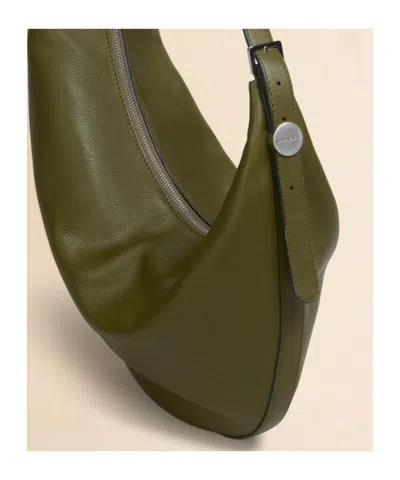 Marni Small Curved Shoulder Bag In Green