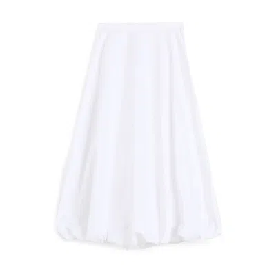 By Malene Birger Aubrey Organic Cotton Bubble Maxi Skirt In White