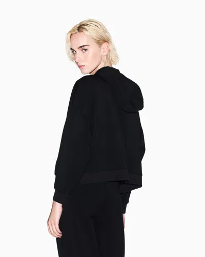 Armani Exchange Half Zip Hoodie In Black