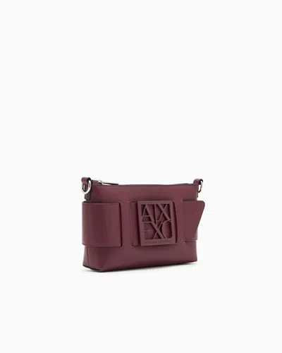Armani Exchange Color Block Shoulder Bag With Maxi Logo